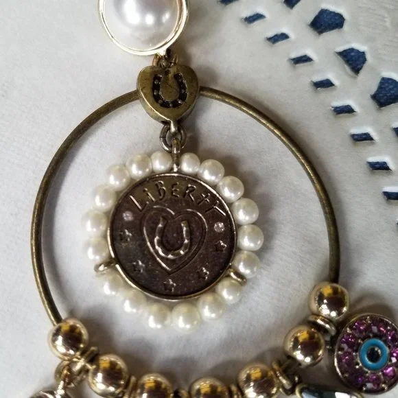 Betsey Johnson Vintage Hoop Charm Earrings - EPC - Picture 5 of 14